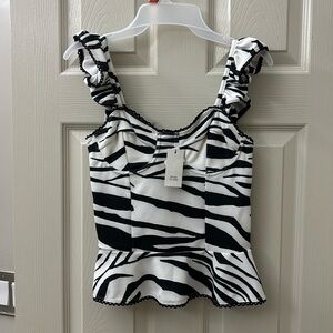 River island peplum top NWT